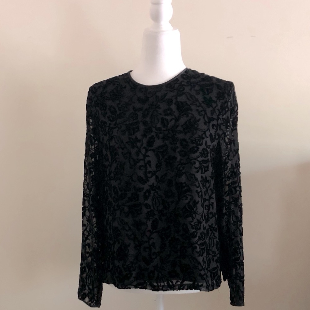 Vintage Burnout Velvet Top